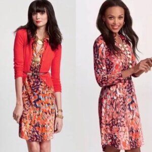 CAbi Shirt Dress Medium Womens Abstract Watercolor Jersey Style #374 Medium